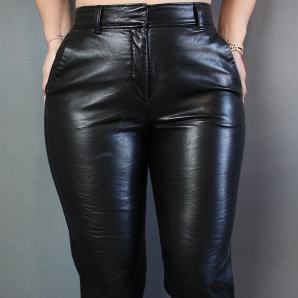 Womens Synthetic Leather Pants - Picture 5 of 5